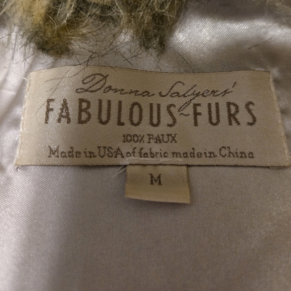 Donna Salyer's Fabulous Furs Faux Fur Ling Vest Size Medium Pockets Soft Lux - Picture 4 of 9